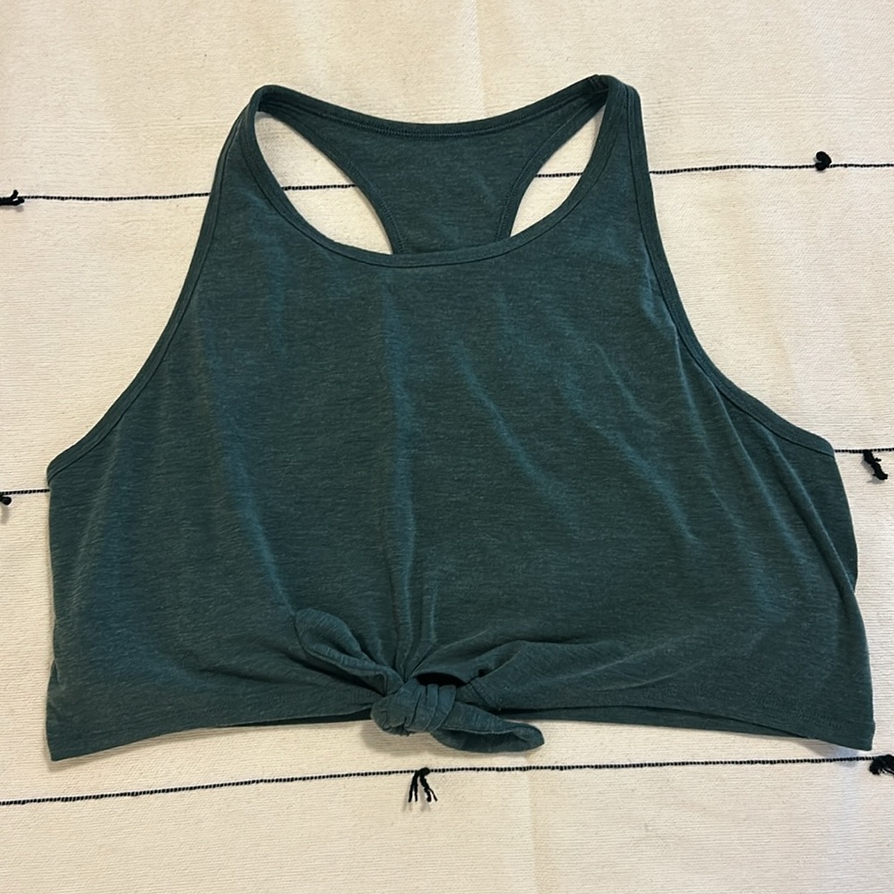 Built in bra crop top with tie front | like new | Gap Fit